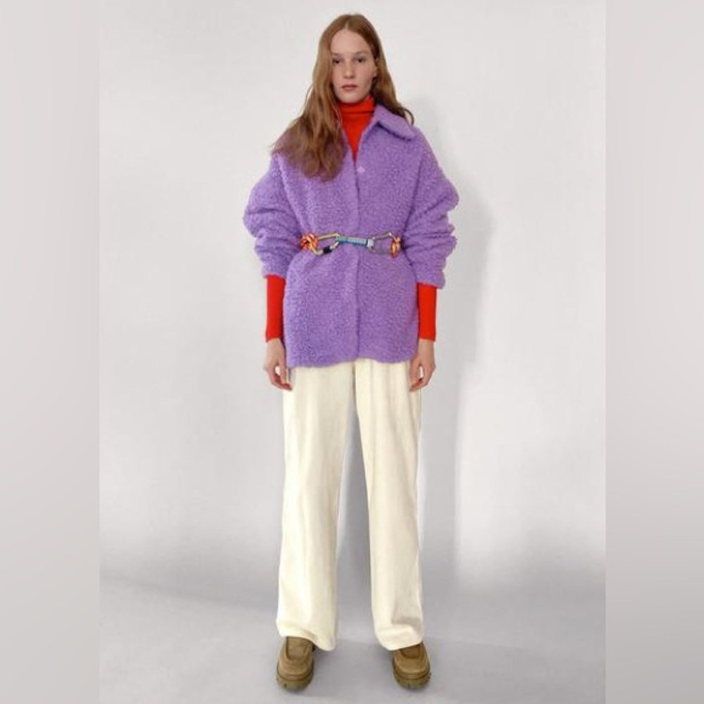 Zara OVERSIZED FLEECE OVERSHIRT